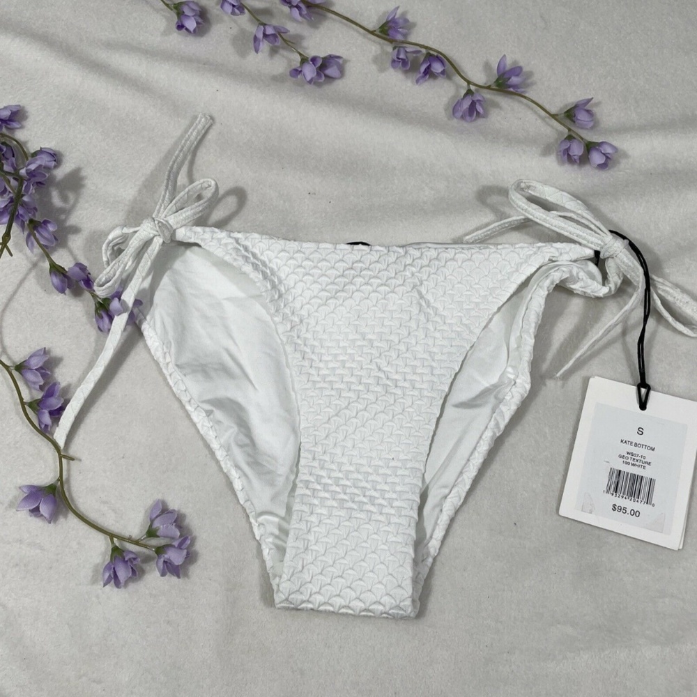 NWT ONIA [ Small ] Kate Geo Textured Low-Rise Side Tie‎ Bikini Bottom
